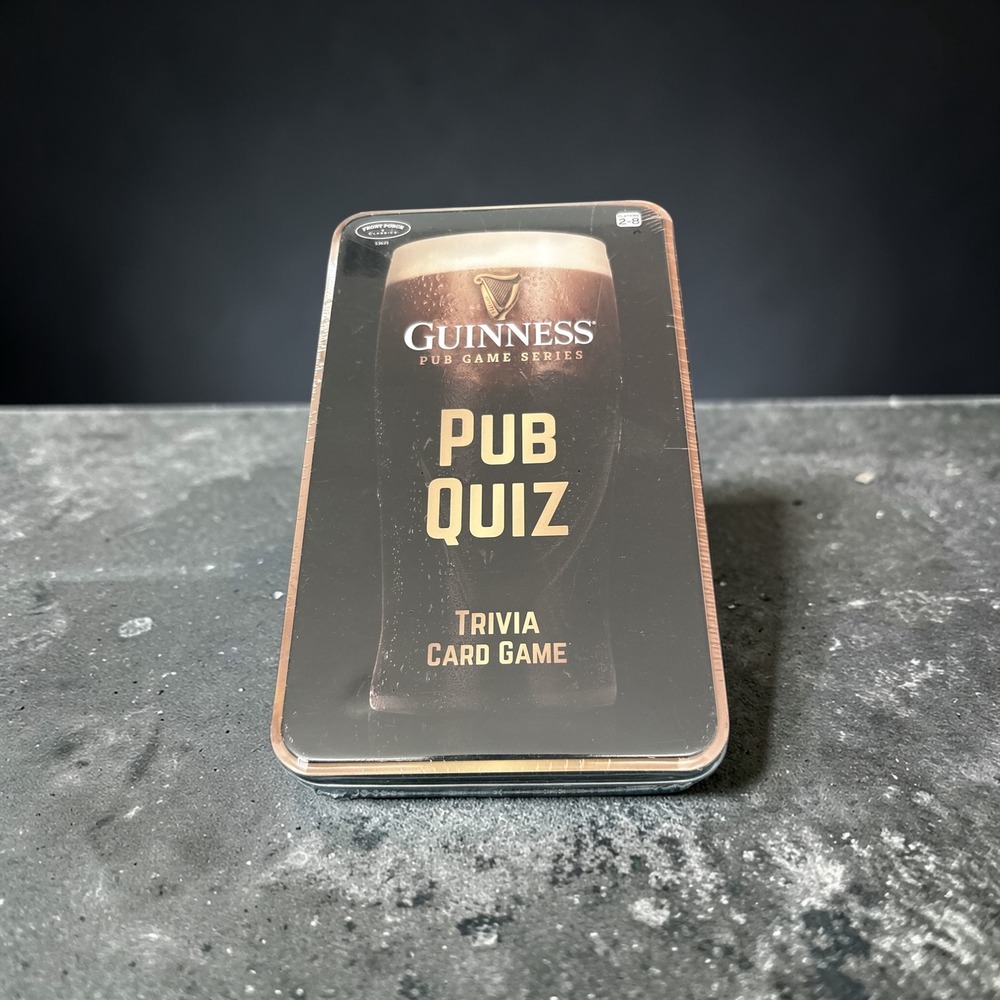Guinness Pub Quiz Trivia Card Game Pub Game Series Collector Tin New 53635